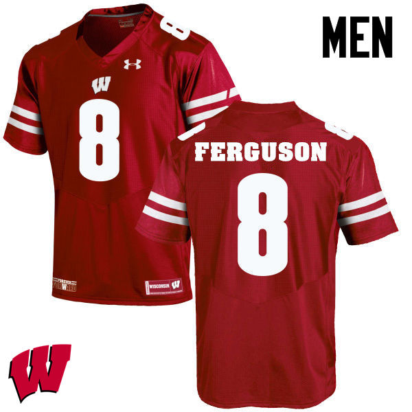 Men Winsconsin Badgers #8 Joe Ferguson College Football Jerseys-Red